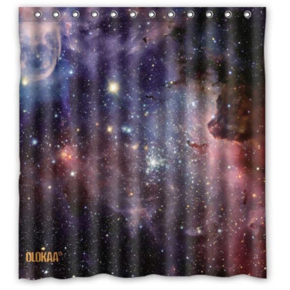[NEW] Bathroom Shower Curtain with Hooks 72"x 72"